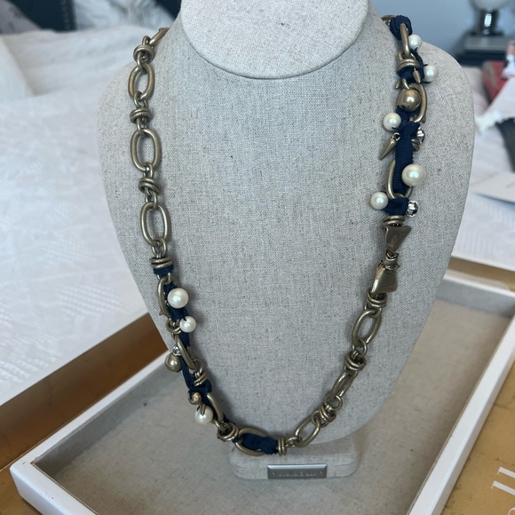 Brand New Stella &Dot French Ribbon Necklace - Picture 1 of 2